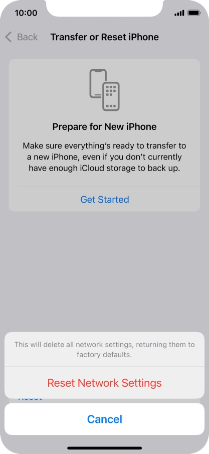 Press Reset Network Settings.