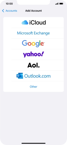 Press Microsoft Exchange.