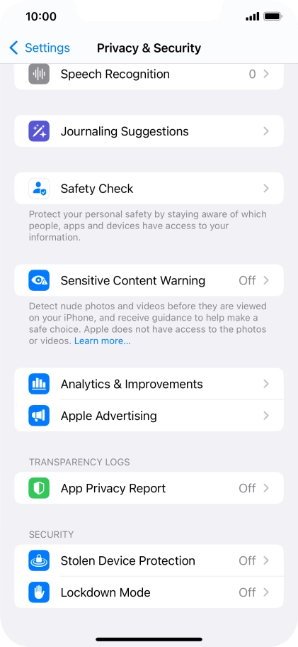 Press App Privacy Report. Press App Privacy Report.