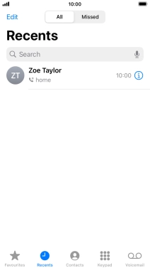 Press the information icon next to the required phone number. Press the information icon next to the required phone number.