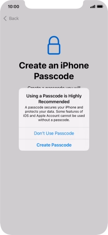 If you turn off the function, press Don't Use Passcode. If you turn off the function, press Don't Use Passcode.