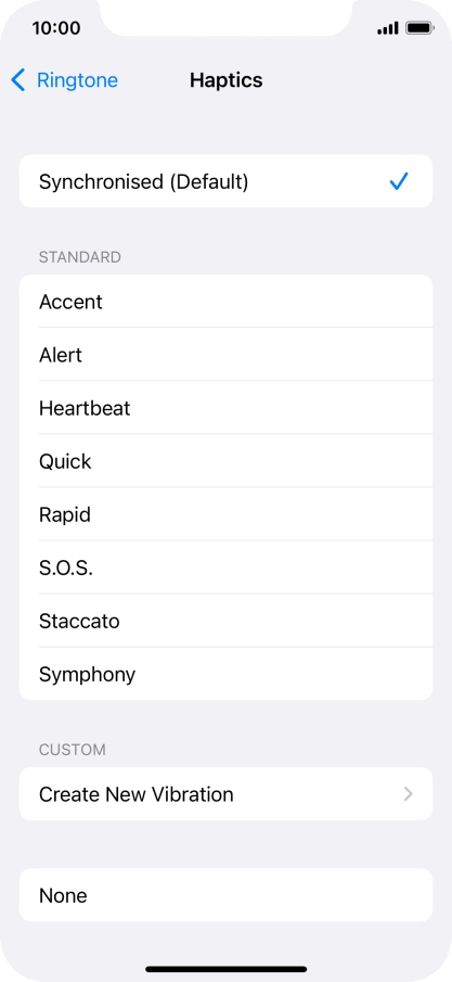 Press the required setting to turn on the function.