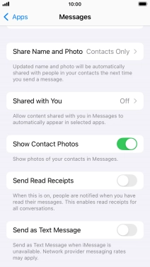 Press the indicator next to 