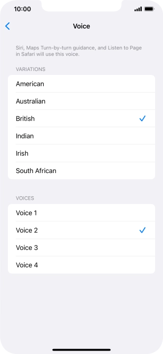 Press the required accent.