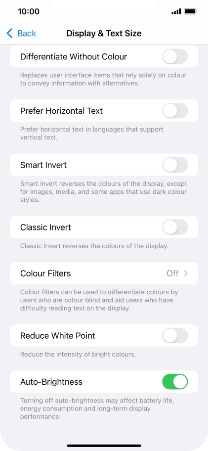 Press the indicator next to 