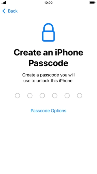 Press Passcode Options.