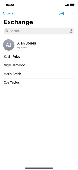 Press the new contact icon. Press the new contact icon.