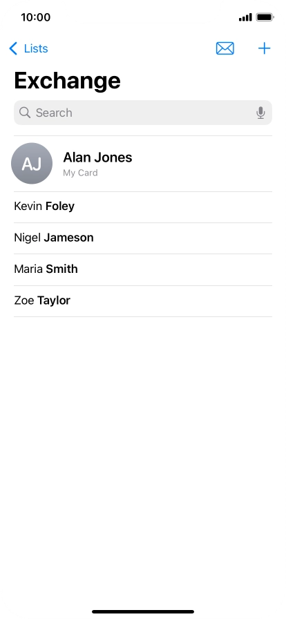 Press the new contact icon. Press the new contact icon.