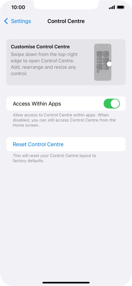 Press the indicator next to 