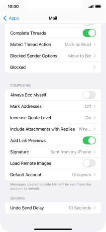 Press Default Account.