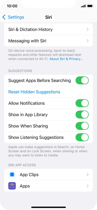 Press the required app.