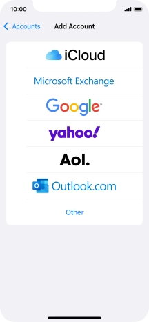 Press Microsoft Exchange.