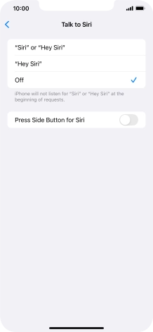 Press the indicator next to 