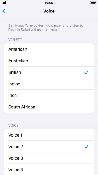 Press the required accent.