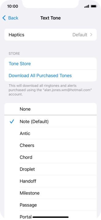 Press the required message tones to hear them.