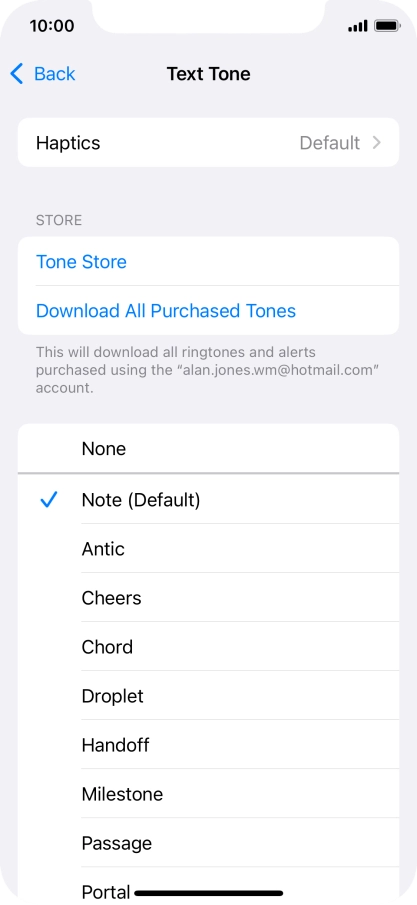 Press the required message tones to hear them.