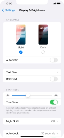 Press and drag the indicator below 