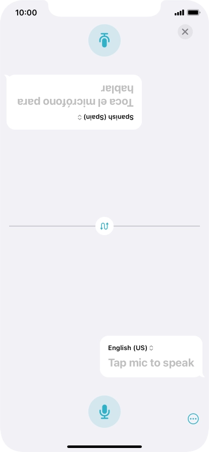 Press the end icon to end two-way view.