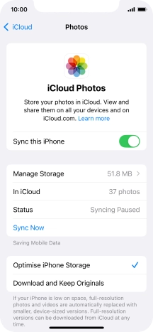 Press the indicator next to 