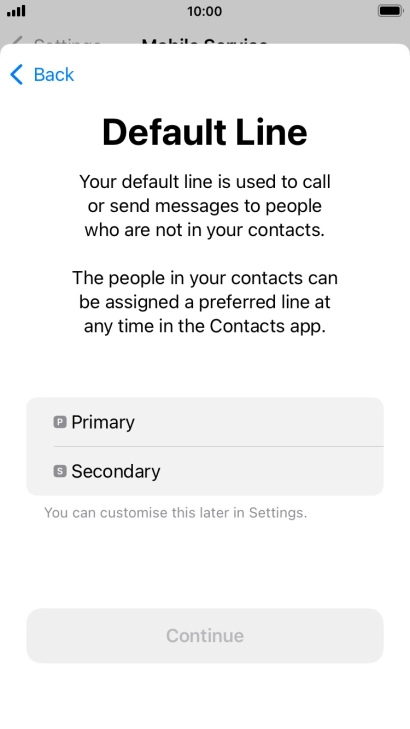 Press the required price plan.