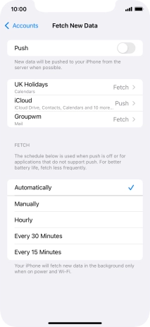If you turn off the function, press the required setting.