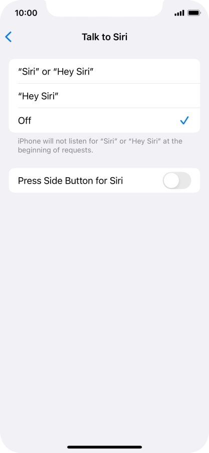 Press the indicator next to 