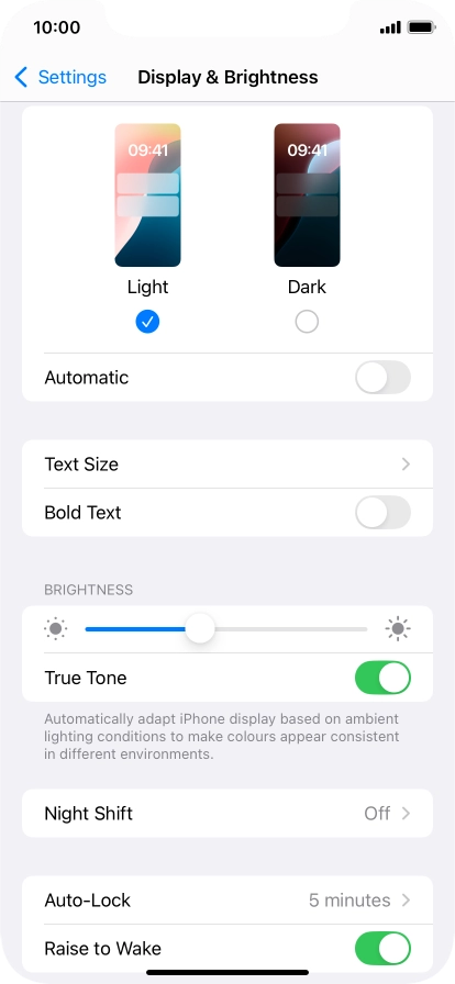 Press the indicator next to 