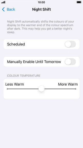 Press the indicator next to 