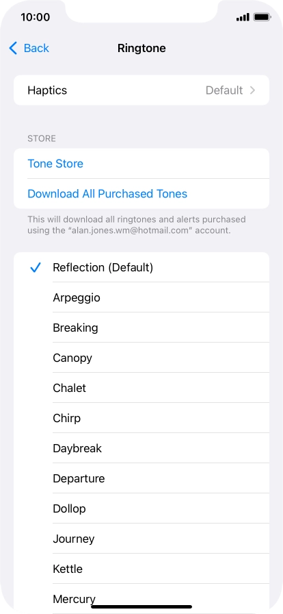Press the required ring tones to hear them.