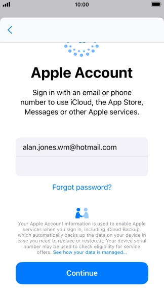 Press Continue. Press Continue.