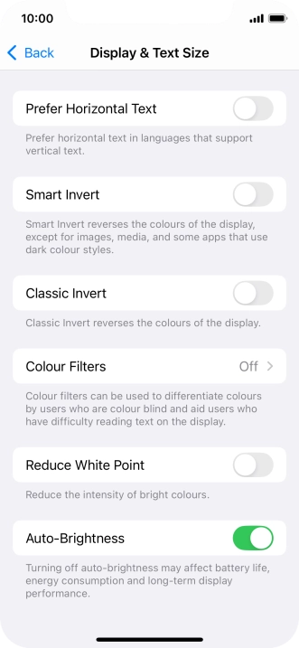 Press the indicator next to 