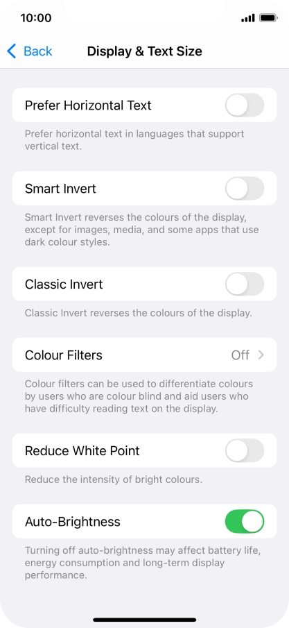 Press the indicator next to 