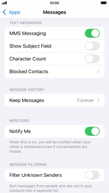Press the Home key to return to the home screen.