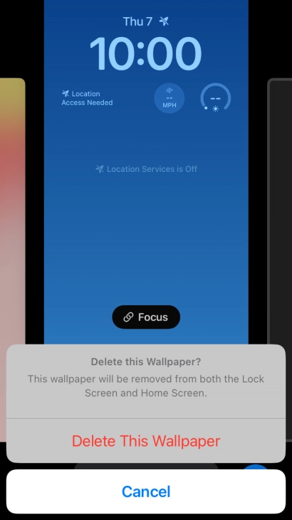 Press Delete This Wallpaper.