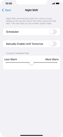 Press the indicator next to 
