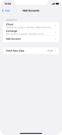 Press the required email account. Press the required email account.