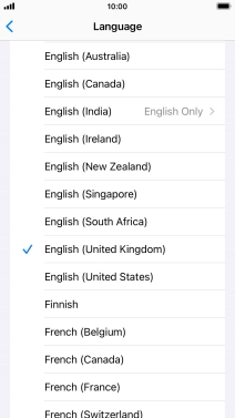 Press the required language.