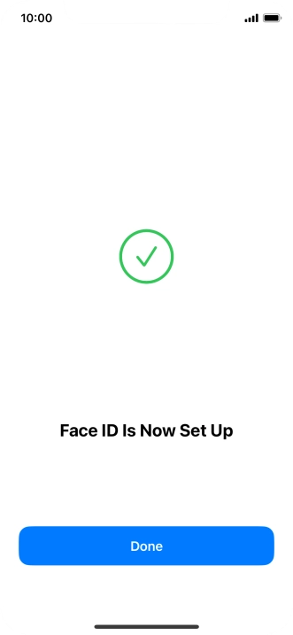Press Done. If you haven't previously selected a phone lock code, key in a code of your own choice twice.