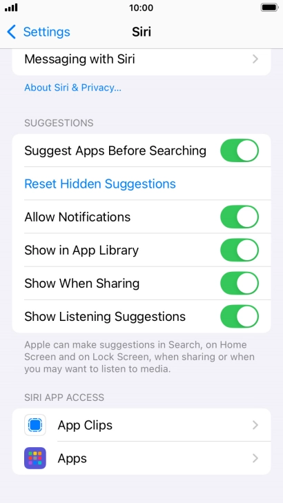 Press the required app.