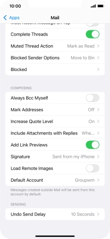 Press Default Account. Press Default Account.