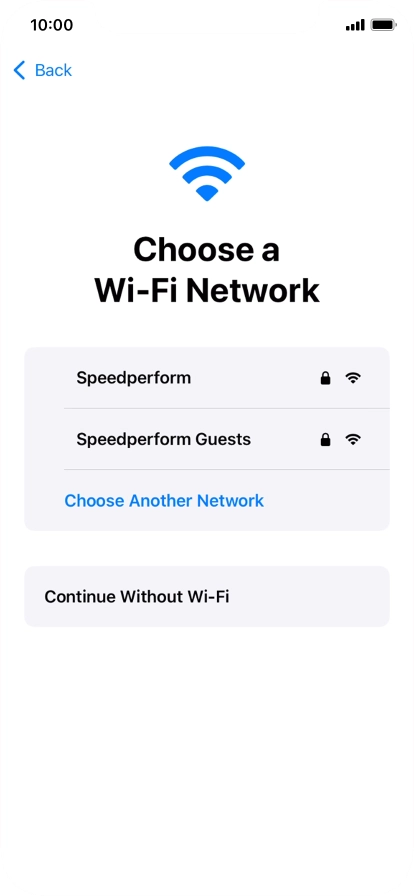 Press the required Wi-Fi network. Press the required Wi-Fi network.