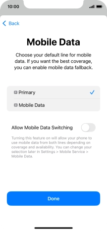 Press the indicator next to 