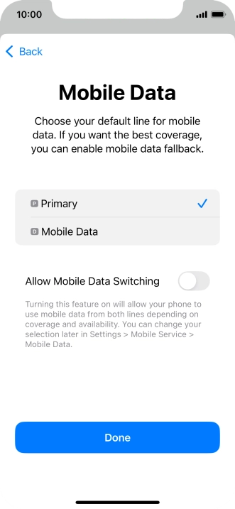 Press the indicator next to 