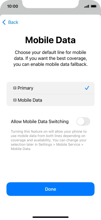 Press the indicator next to 