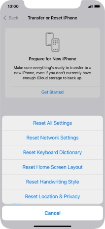 Press Reset Network Settings.