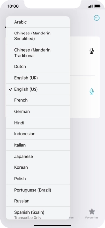 Press the required source language.