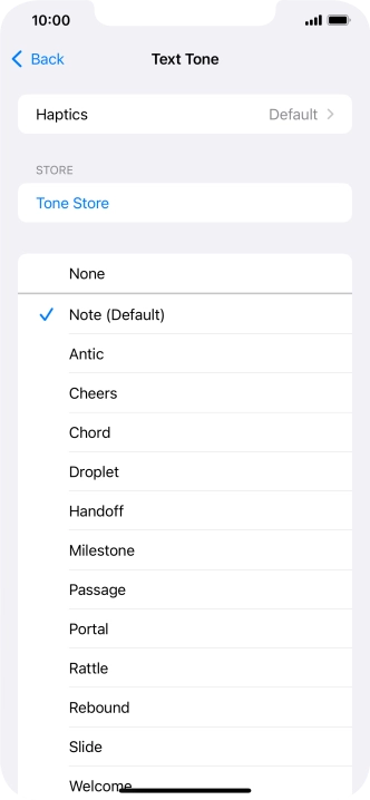Press the required message tones to hear them.