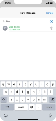 Press the required contact.