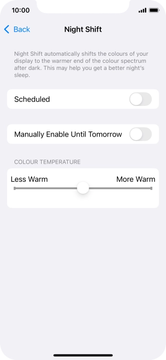 Press the indicator next to 