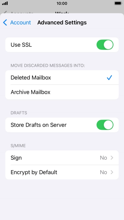 Press the indicator next to 